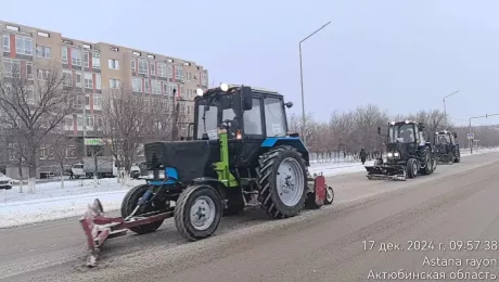 уборка снега в Актобе