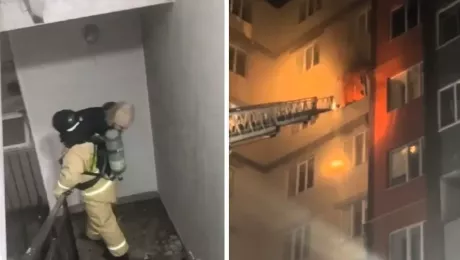 пожар в жилом доме Актобе