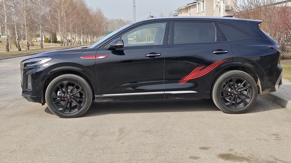 Глядя сбоку на Hongqi HS3