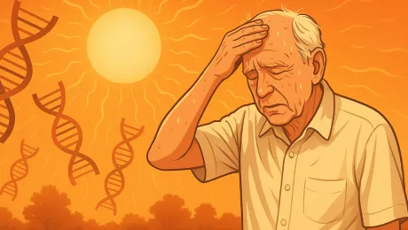 Дедушка страдает от жары