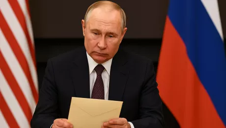 Владимир Путин с письмом