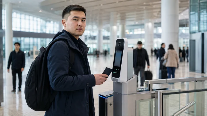 Биометрический контроль Q-Gate в аэропорту Казахстана